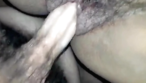 Hot amateur girl gets banged with a condom on her pussy