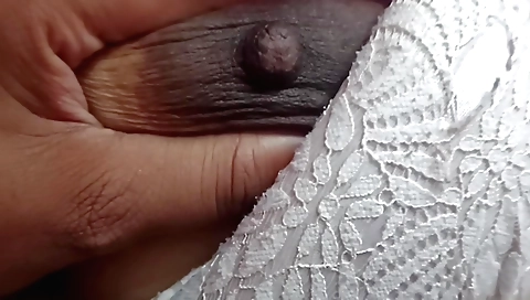 Indian girl with a nice body showing off on the bed