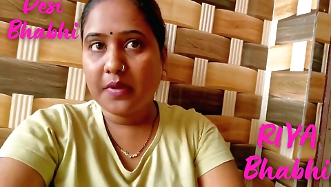 Chubby bhabhi with a hairy pussy enjoys sex in her room