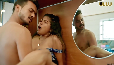 Brunette with big tits is getting fucked by her boyfriend