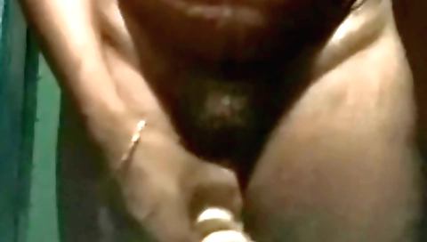 Indian hairy slut has a dildo and a vibrator on her pussy