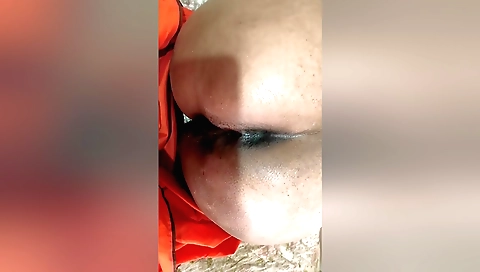 Bhabhi dammi shows off her hairy pussy and huge ass