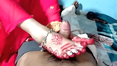 Indian blonde enjoys a footjob and a hardcore fuck