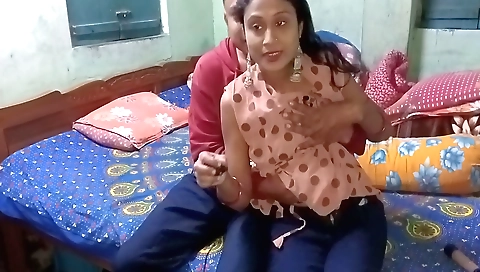 Vabi (vijay) is playing with her man's dildo and gets a hot cumshot