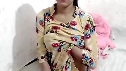 Indian girl with a small body loves playing with her fingers