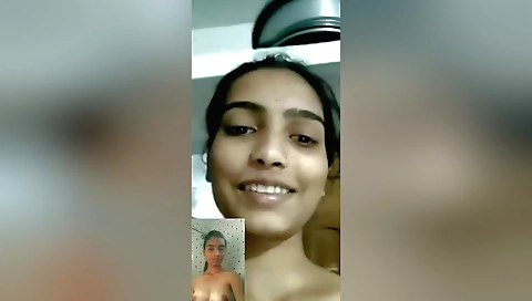 Indian amateur brunette shows her wet pussy on webcam