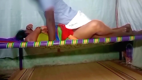 Indian housewife sucks老公's cock while husband is on the couch