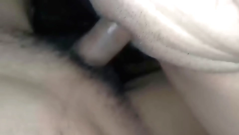My husband has a hairy pussy and his cock is hard on me