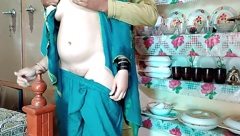 Wife with chubby white skin has fun home session with her friends