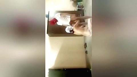 Sexy brunette fucks a guy in a romantic way and gets a cumshot