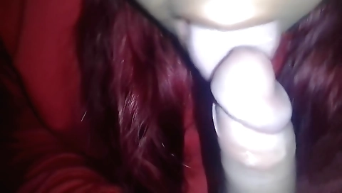 Amateur redhead teen suck his dick in mouth and blowjob
