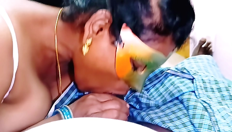 Indian couple has a wonderful private sex in the living room
