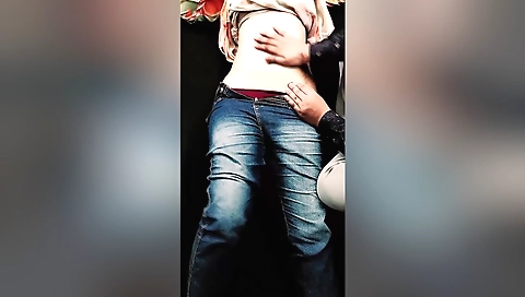 Hot blonde canada girl getting a great massage with a dude