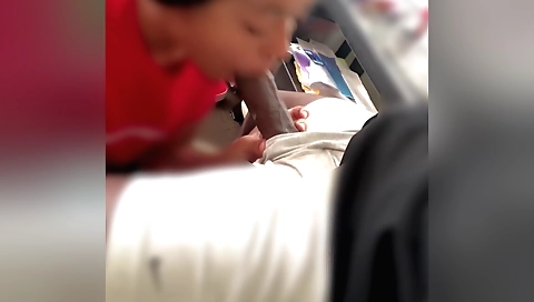 A brunette with a round ass gets nailed on her throat