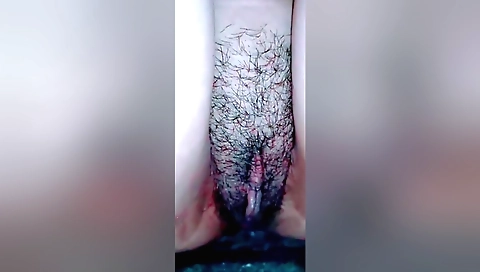 Indian girl masturbates in the toilet in the house