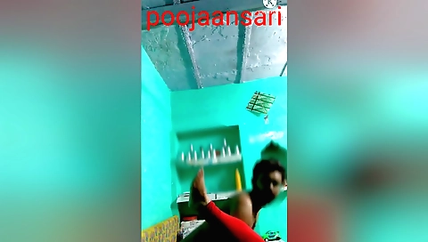 Indian brunette masturbating with dick on web camera