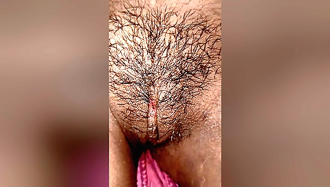Indian stepdaughter-in-law is showing off her hairy pussy