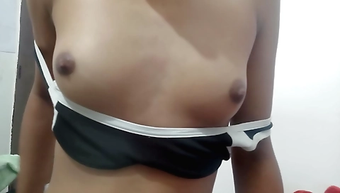 Indian girl takes her body and legs in front of you