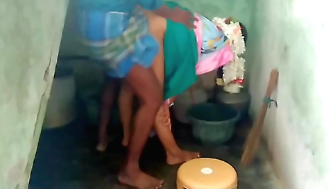 Beautiful brunette aunty suck and fuck in front of a shower