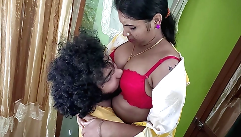 Indian teacher fucks her best student with her braided body