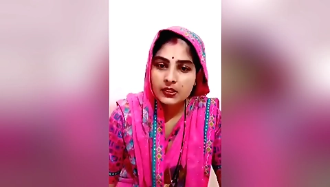 Indian brunette with small tits enjoys a solo female experience