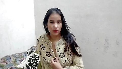 Curly hair brunette amateur indian girl plays with hair