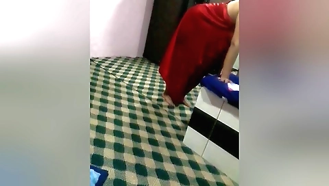 Amateur solo female porn video with a hot masturbation