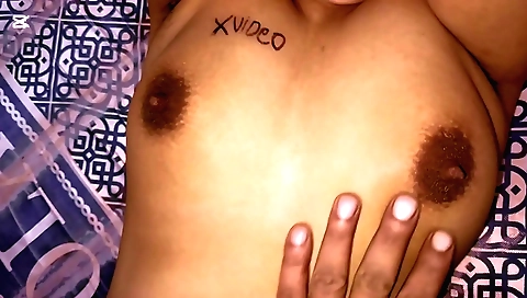 Indian neighbor in the kitchen fucks a big man with a cock