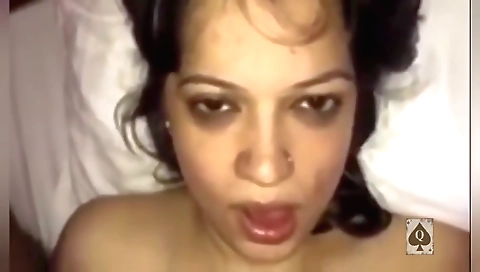 Indian wife's face gets covered with cum from her hubby