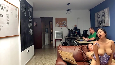 Busty indian with big tits is fucked by her friend