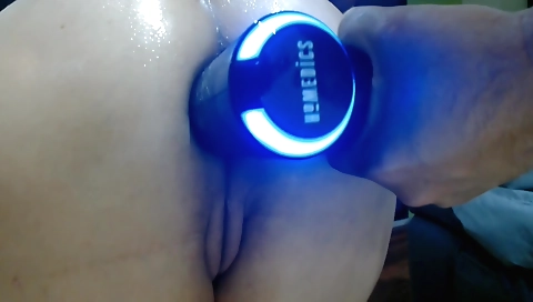 Indian porn girl is getting anal massage gun fucked
