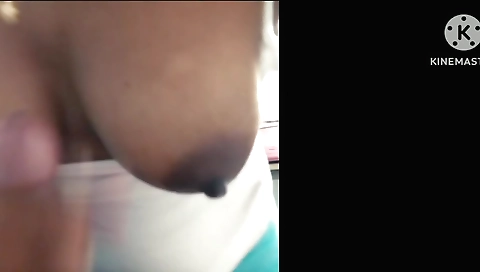 Indian lady in black leather suit gets her cunt fingered