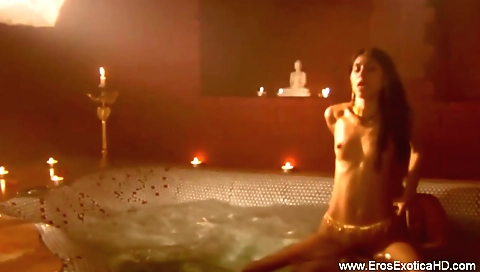 Sexy brunette enjoys a deep and passionate sex with a lusty man