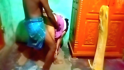 Indian brunette gives a blowjob to a guy on a webcam