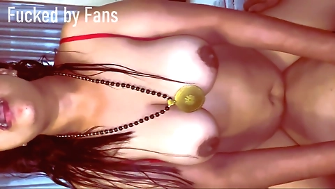 Indian brunette with natural boobs getting fucked in POV