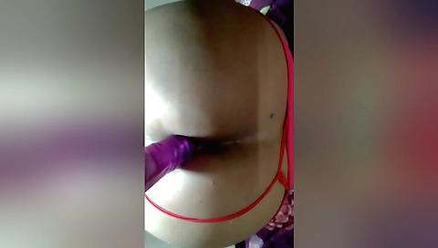 Indian girl in a dress is getting fucked in her asshole