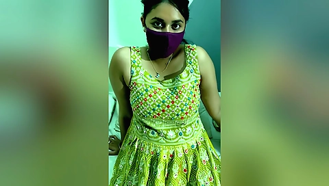 Indian schoolgirl in black and red lingerie fucked in school bathroom