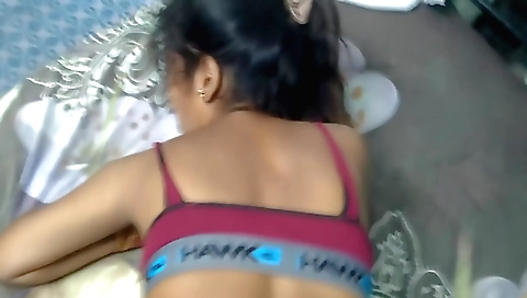 Sexy brunette with a sexy body is a good lover to my cock