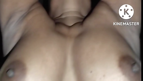 Busty brunette teen in a shaved pussy is on webcam