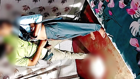 Indian college girl having a romantic sex with her boyfriend